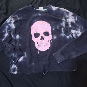 NoBo acid wash crop sweater